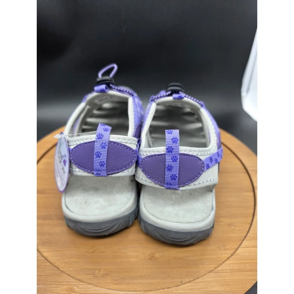 Animal Rescue Site Womens Size 9‎ Purple Paw Print Water Sandals - Picture 4 of 7
